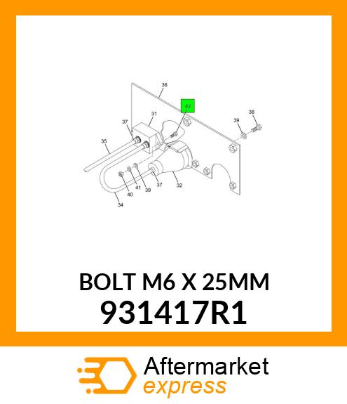 BOLT M6 X 25MM 931417R1