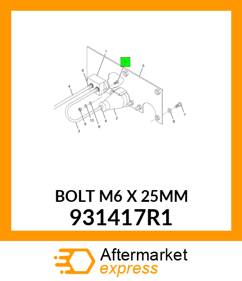 BOLT M6 X 25MM 931417R1