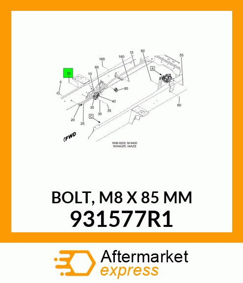 BOLT, M8 X 85 MM 931577R1