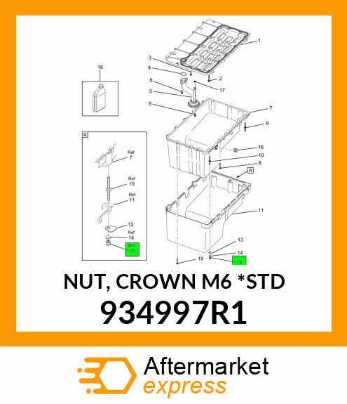 NUT, CROWN M6 *STD 934997R1