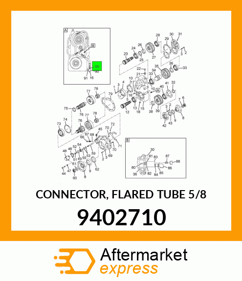 CONNECTOR, FLARED TUBE 5/8" 9402710