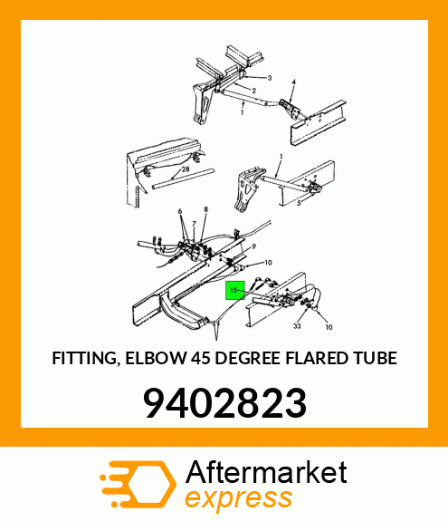FITTING, ELBOW 45 DEGREE FLARED TUBE 9402823