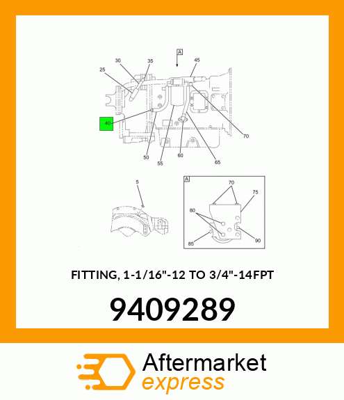 FITTING, 1-1/16"-12 TO 3/4"-14FPT 9409289