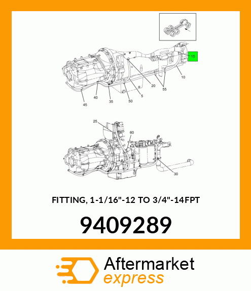 FITTING, 1-1/16"-12 TO 3/4"-14FPT 9409289