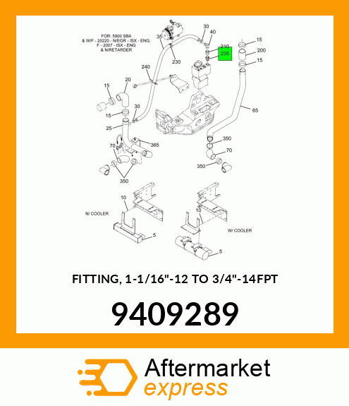 FITTING, 1-1/16"-12 TO 3/4"-14FPT 9409289