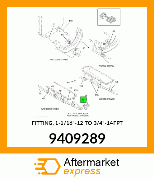 FITTING, 1-1/16"-12 TO 3/4"-14FPT 9409289