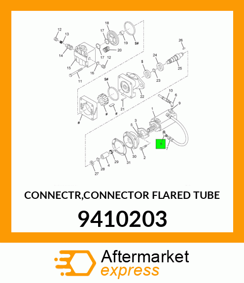 CONNECTR,CONNECTOR FLARED TUBE 9410203