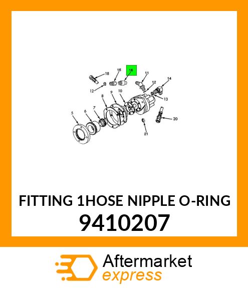 FITTING 1HOSE NIPPLE O-RING 9410207