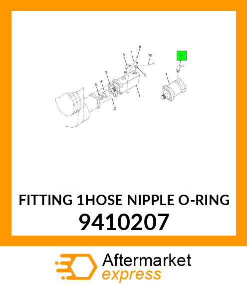 FITTING 1HOSE NIPPLE O-RING 9410207