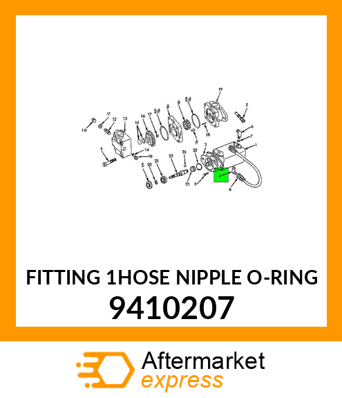 FITTING 1HOSE NIPPLE O-RING 9410207