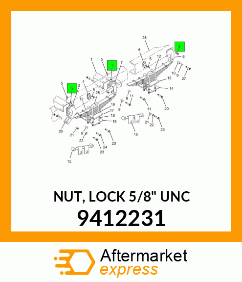 NUT, LOCK 5/8" UNC 9412231