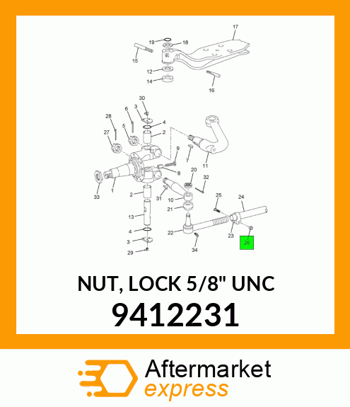 NUT, LOCK 5/8" UNC 9412231