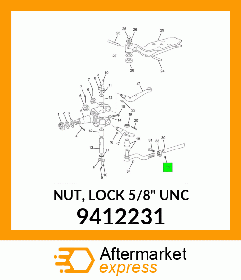 NUT, LOCK 5/8" UNC 9412231