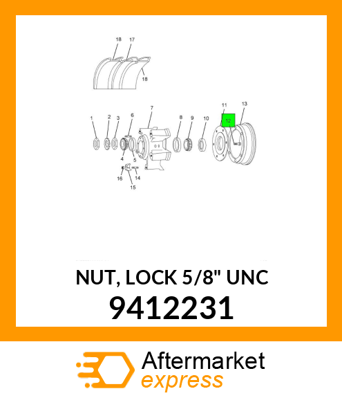 NUT, LOCK 5/8" UNC 9412231