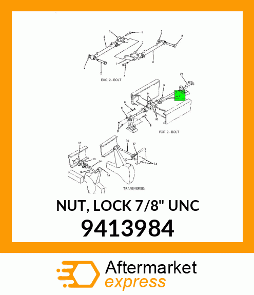 NUT, LOCK 7/8" UNC 9413984