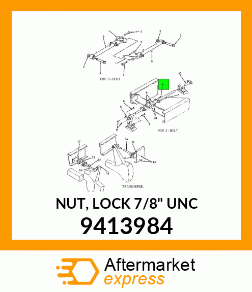 NUT, LOCK 7/8" UNC 9413984