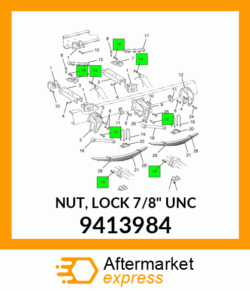 NUT, LOCK 7/8" UNC 9413984