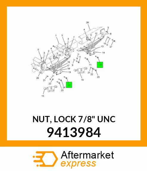 NUT, LOCK 7/8" UNC 9413984