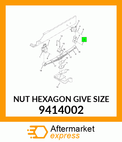 NUT HEXAGON GIVE SIZE 9414002