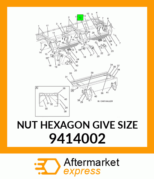 NUT HEXAGON GIVE SIZE 9414002