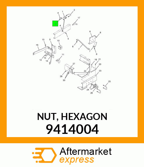 NUT, HEXAGON 9414004