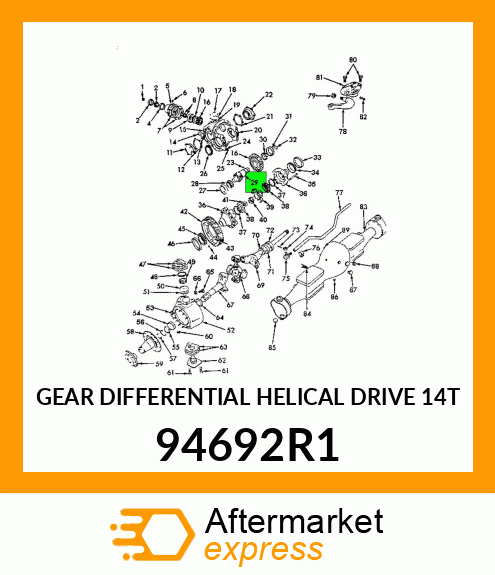 GEAR DIFFERENTIAL HELICAL DRIVE 14T 94692R1