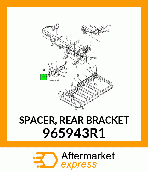 SPACER, REAR BRACKET 965943R1