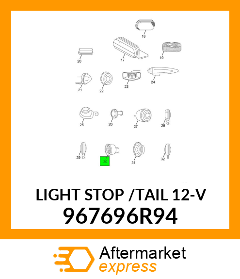 LIGHT STOP /TAIL 12-V 967696R94