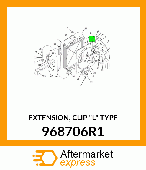 EXTENSION, CLIP "L" TYPE 968706R1