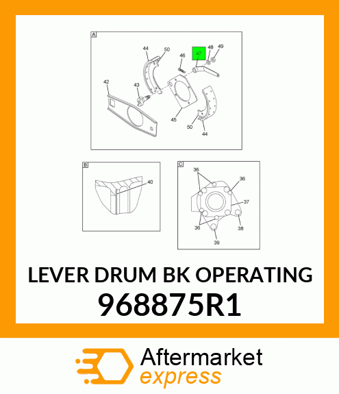 LEVER DRUM BK OPERATING 968875R1