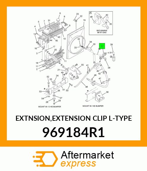 EXTNSION,EXTENSION CLIP L-TYPE 969184R1