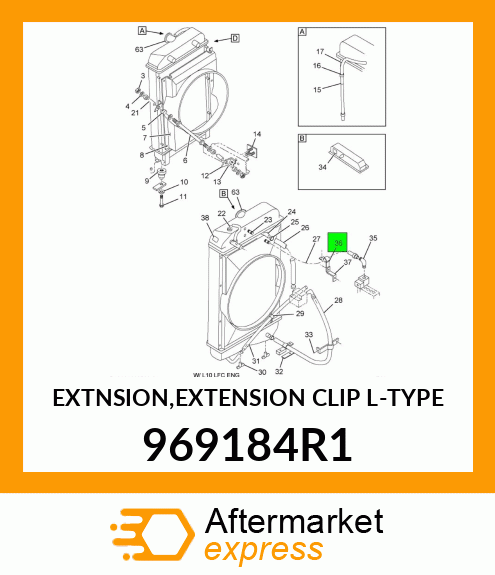 EXTNSION,EXTENSION CLIP L-TYPE 969184R1