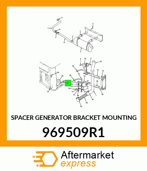 SPACER GENERATOR BRACKET MOUNTING 969509R1