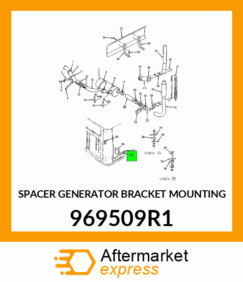 SPACER GENERATOR BRACKET MOUNTING 969509R1