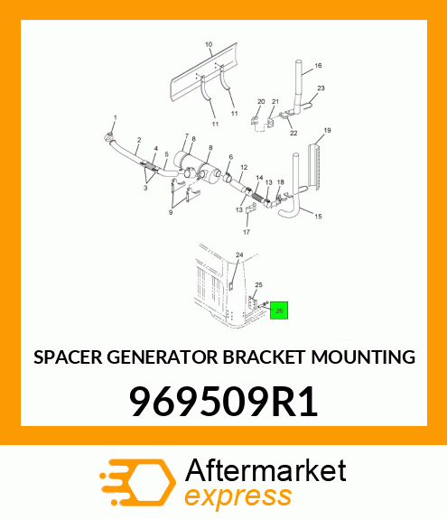 SPACER GENERATOR BRACKET MOUNTING 969509R1