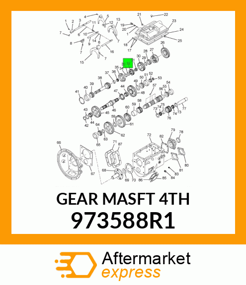 GEAR MASFT 4TH 973588R1