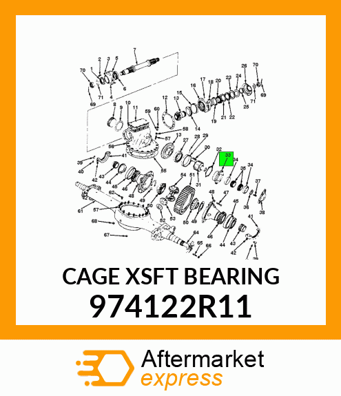 CAGE XSFT BEARING 974122R11