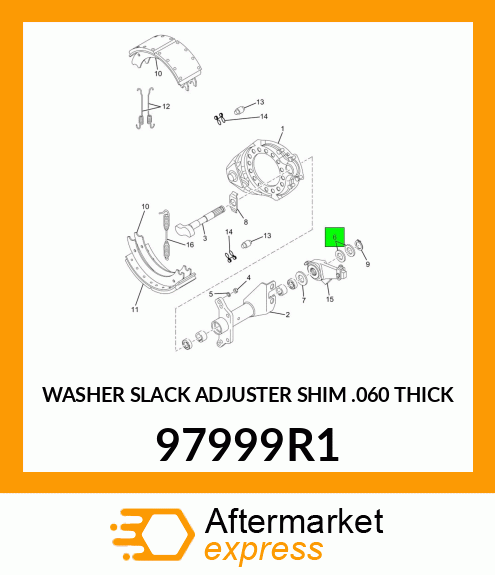 WASHER SLACK ADJUSTER SHIM .060 THICK 97999R1