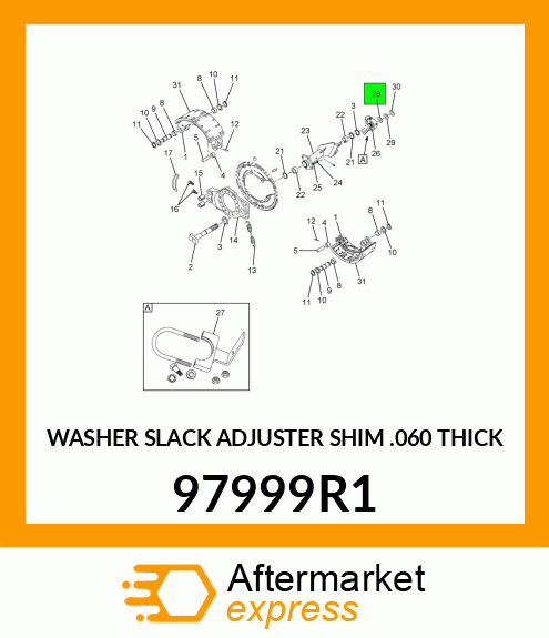 WASHER SLACK ADJUSTER SHIM .060 THICK 97999R1
