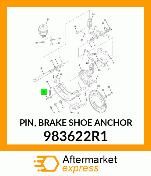 PIN, BRAKE SHOE ANCHOR 983622R1