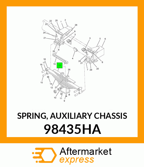 SPRING, AUXILIARY CHASSIS 98435HA