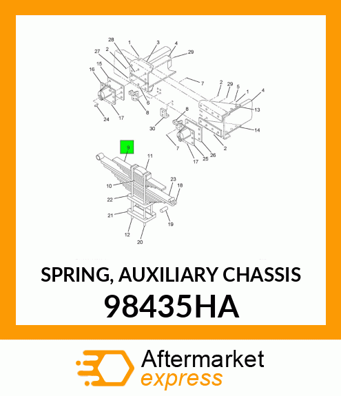 SPRING, AUXILIARY CHASSIS 98435HA