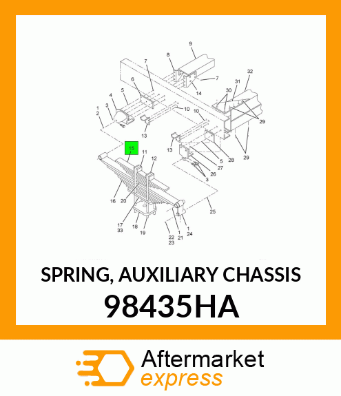 SPRING, AUXILIARY CHASSIS 98435HA