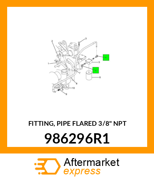 FITTING, PIPE FLARED 3/8" NPT 986296R1