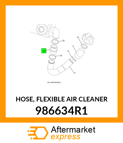 HOSE, FLEXIBLE AIR CLEANER 986634R1