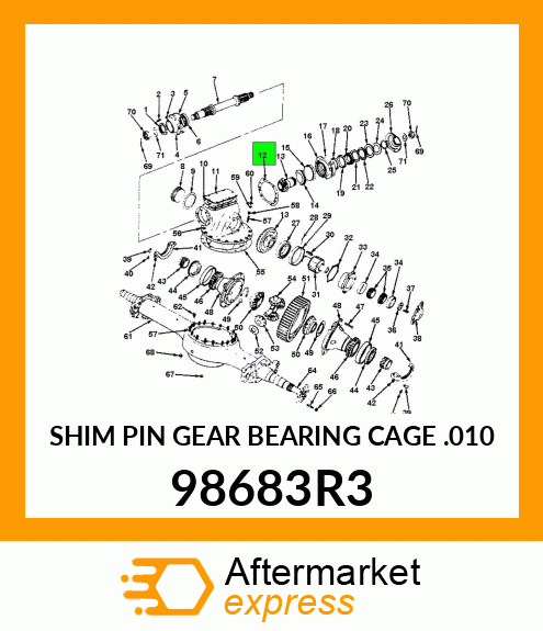 SHIM PIN GEAR BEARING CAGE .010 98683R3