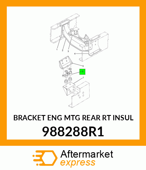 BRACKET ENG MTG REAR RT INSUL 988288R1