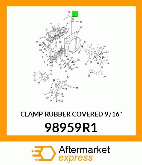 CLAMP RUBBER COVERED 9/16" 98959R1