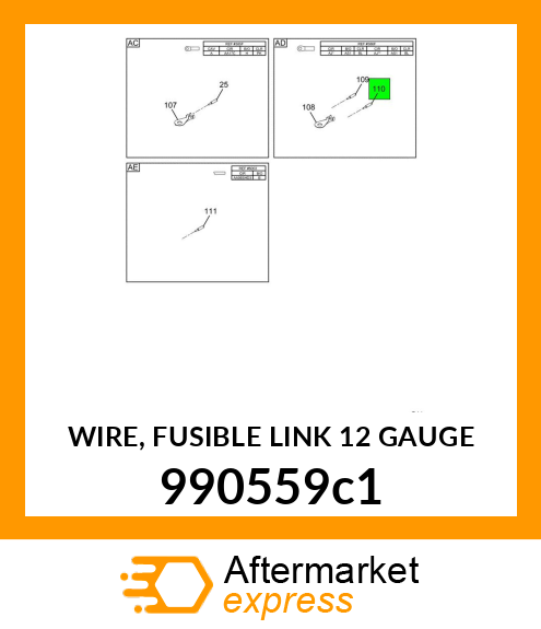 WIRE, FUSIBLE LINK 12 GAUGE 990559c1