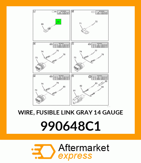 WIRE, FUSIBLE LINK GRAY 14 GAUGE 990648C1